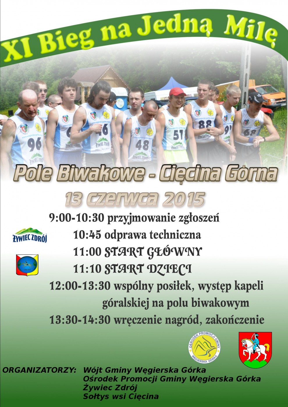 plakat bieg na jedna mile